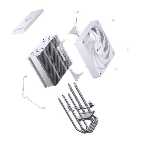 Jonsbo CR-1000 EVO CPU cooler 12cm ARGB Biały 1szt. Jonsbo CR-1000 EVO CPU cooler 12cm ARGB Biały 1szt.
