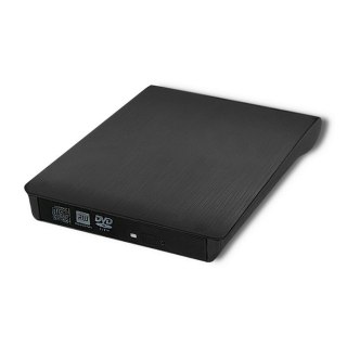 Qoltec 51857 Nagrywarka DVD-RW zewnętrzna |USB 3.0 | Czarna