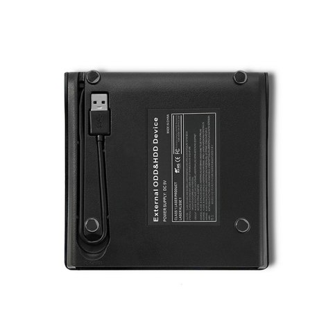 Qoltec 51857 Nagrywarka DVD-RW zewnętrzna |USB 3.0 | Czarna