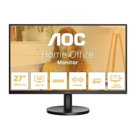 AOC B3 U27B3A monitor komputerowy 68,6 cm (27") 3840 x 2160 px 4K Ultra HD LCD Czarny AOC B3 U27B3A monitor komputerowy 68,6 cm (27") 3840 x 2160 px 4K Ultra HD LCD Czarny