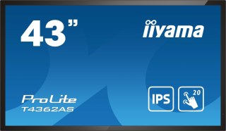 Płaski panel interaktywny Iiyama T4362AS-B1 - 108 cm (42.5") - IPS - 3840 x 2160 pikseli - 24/7