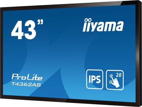 Płaski panel interaktywny Iiyama T4362AS-B1 - 108 cm (42.5") - IPS - 3840 x 2160 pikseli - 24/7 Płaski panel interaktywny Iiyama T4362AS-B1 - 108 cm (42.5") - IPS - 3840 x 2160 pikseli - 24/7