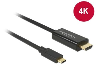 DeLOCK 85259 adapter kablowy 2 m USB Type-C HDMI Czarny