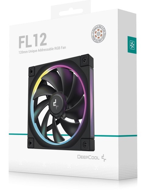 DeepCool FL12 Obudowa komputera Wentylator 12 cm Czarny 1 szt.