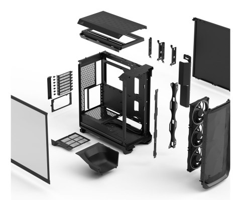 Fractal Meshify 3 Black RGB TG Midi Tower Gaming Gehäuse schwarz