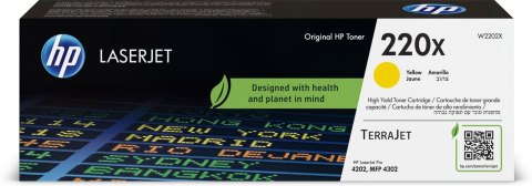 HP Oryginalnym wkładem z żółtym tonerem 220X LaserJet HP Oryginalnym wkładem z żółtym tonerem 220X LaserJet