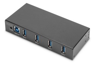 Hub/Koncentrator DIGITUS przemysłowy 4-portowy USB3.0 SuperSpeed aktywny metalowa konstrukcja szyna