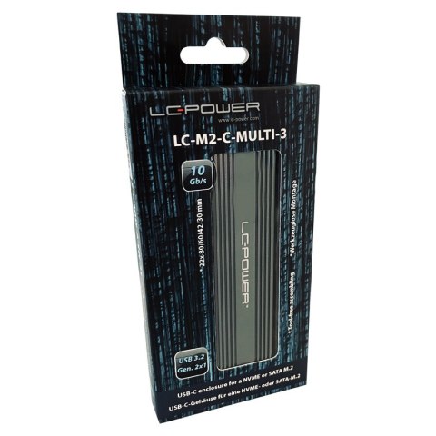 LC-Power LC-M2-C-MULTI-3 obudowa do dysków twardych Obudowa SSD Antracyt M.2 LC-Power LC-M2-C-MULTI-3 obudowa do dysków twardych Obudowa SSD Antracyt M.2