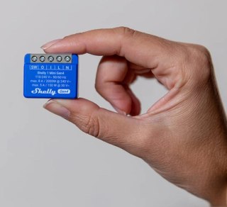 Shelly 1 Mini Gen4 Mądry przełącznik 1P Niebieski