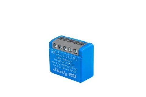 Shelly 1 Mini Gen4 Mądry przełącznik 1P Niebieski