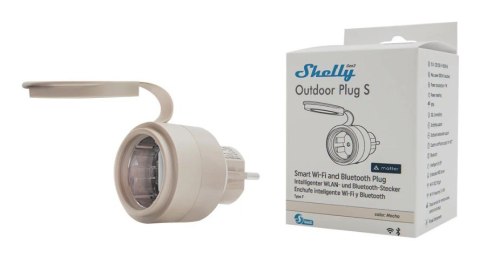 Shelly Outdoor Plug S Gen3 inteligentny korek Mokka Shelly Outdoor Plug S Gen3 inteligentny korek Mokka