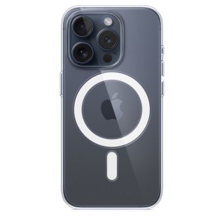 Apple - Obudowa tylna do telefonu komórkowego - Kompatybilna z MagSafe - Poliwęglan - Przezroczysta - do iPhone 15 Pro