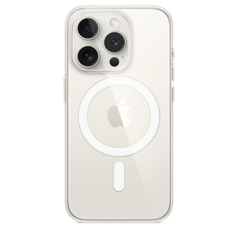 Apple - Obudowa tylna do telefonu komórkowego - Kompatybilna z MagSafe - Poliwęglan - Przezroczysta - do iPhone 15 Pro