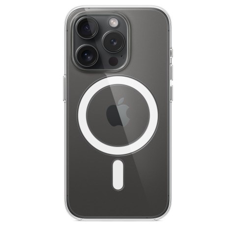 Apple - Obudowa tylna do telefonu komórkowego - Kompatybilna z MagSafe - Poliwęglan - Przezroczysta - do iPhone 15 Pro
