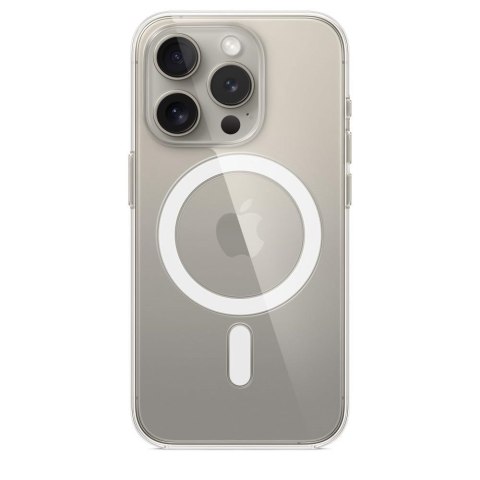 Apple - Obudowa tylna do telefonu komórkowego - Kompatybilna z MagSafe - Poliwęglan - Przezroczysta - do iPhone 15 Pro
