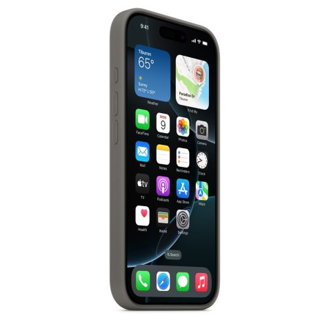 Apple - Obudowa tylna do telefonu komórkowego - Kompatybilna z MagSafe - Silikon - Kamienny szary - do iPhone 16 Pro (MYYL3ZM/A)