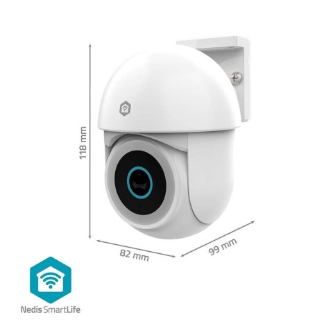 Kamera zewnętrzna Nedis Smartlife Wifi, IP65 czujnik ruchu, night vision, biały