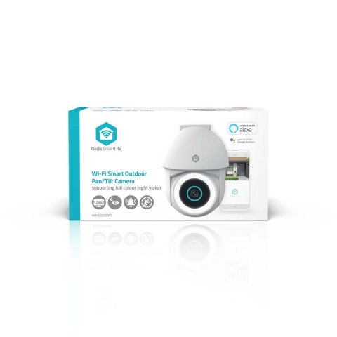 Kamera zewnętrzna Nedis Smartlife Wifi, IP65 czujnik ruchu, night vision, biały