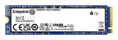 Kingston DYSK SSD 4000G NV3 M.2 2280 PCIe 4.0 NVMe Kingston DYSK SSD 4000G NV3 M.2 2280 PCIe 4.0 NVMe