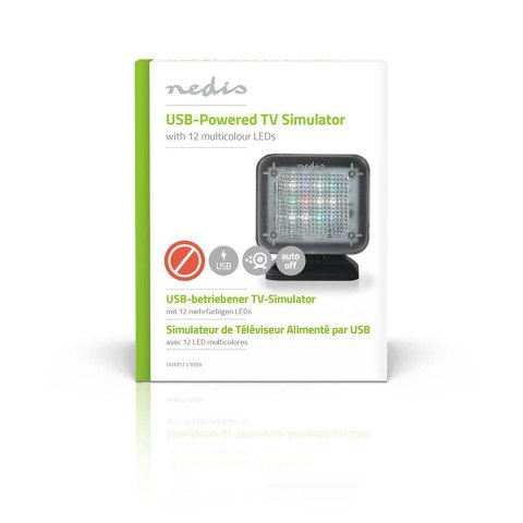 Nedis TV Simulator atrapa kamery bezpieczeństwa Czarny Pudełko Nedis TV Simulator atrapa kamery bezpieczeństwa Czarny Pudełko