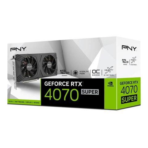 PNY GeForce RTX 4070 SUPER VERTO Overclocked Dual Fan DLSS 3 NVIDIA 12 GB GDDR6X