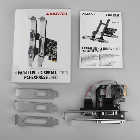 Axagon PCEA-PSN PCIe- mit 1x Parallel-+ 2x Seriell-Ports - ASIX AX99100 adapter Wewnętrzny Równoległy, RS-232 Axagon PCEA-PSN PCIe- mit 1x Parallel-+ 2x Seriell-Ports - ASIX AX99100 adapter Wewnętrzny Równoległy, RS-232