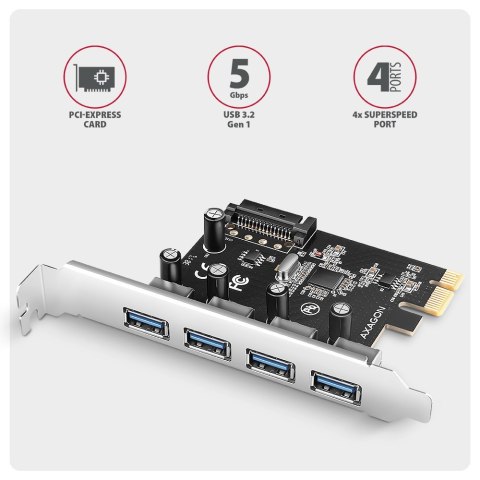 Axagon PCEU-430RS adapter Wewnętrzny USB 3.2 Gen 1 (3.1 Gen 1) Axagon PCEU-430RS adapter Wewnętrzny USB 3.2 Gen 1 (3.1 Gen 1)