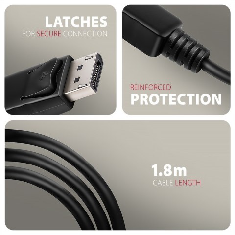 Axagon RVD-HI20C2 adapter kablowy 1,8 m DisplayPort HDMI Czarny Axagon RVD-HI20C2 adapter kablowy 1,8 m DisplayPort HDMI Czarny