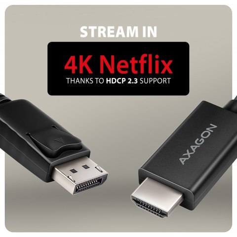 Axagon RVD-HI20C2 adapter kablowy 1,8 m DisplayPort HDMI Czarny Axagon RVD-HI20C2 adapter kablowy 1,8 m DisplayPort HDMI Czarny
