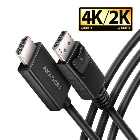 Axagon RVD-HI20C2 adapter kablowy 1,8 m DisplayPort HDMI Czarny Axagon RVD-HI20C2 adapter kablowy 1,8 m DisplayPort HDMI Czarny