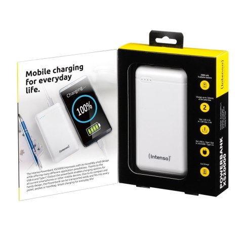 Intenso XS20000 Powerbank Zusatzakku LiPo 20000 mAh 7313552 Litowo-polimerowy (LiPo) Biały Intenso XS20000 Powerbank Zusatzakku LiPo 20000 mAh 7313552 Litowo-polimerowy (LiPo) Biały