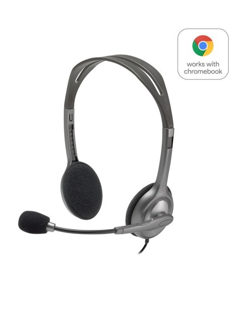 Logitech H111 Zestaw słuchawkowy Przewodowa Opaska na głowę Biuro/centrum telefoniczne Szary Logitech H111 Zestaw słuchawkowy Przewodowa Opaska na głowę Biuro/centrum telefoniczne Szary
