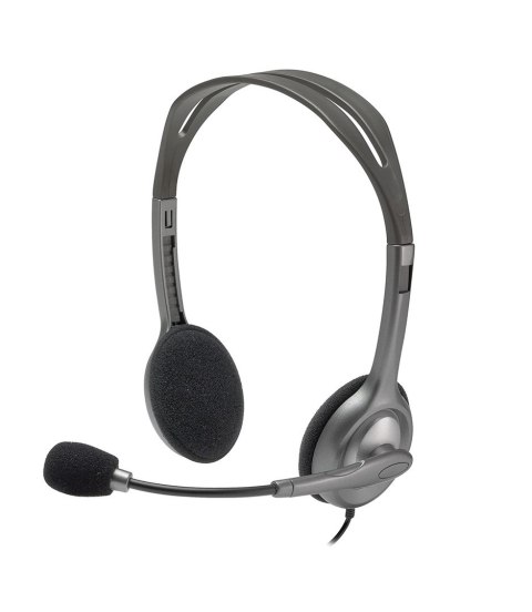 Logitech H111 Zestaw słuchawkowy Przewodowa Opaska na głowę Biuro/centrum telefoniczne Szary Logitech H111 Zestaw słuchawkowy Przewodowa Opaska na głowę Biuro/centrum telefoniczne Szary