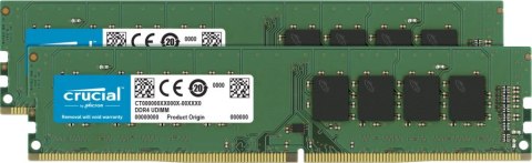 Pamięć RAM Crucial DDR4 - 16 GB: 2 x 8 GB - DIMM 288-pin - unbuffered Pamięć RAM Crucial DDR4 - 16 GB: 2 x 8 GB - DIMM 288-pin - unbuffered