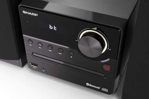 Sharp XL-B512(BK) Mikrosystem Hi-Fi, CD/FM/USB/Bluetooth v5.0, 45W, czarny Sharp | Mikrosystem Hi-Fi | XL-B512(BK) | Gniazdo USB Sharp XL-B512(BK) Mikrosystem Hi-Fi, CD/FM/USB/Bluetooth v5.0, 45W, czarny Sharp | Mikrosystem Hi-Fi | XL-B512(BK) | Gniazdo USB