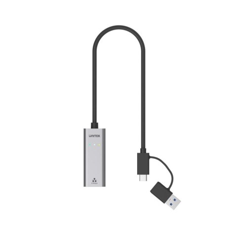 UNITEK ADAPTER USB-A/USB-C - RJ-45 2.5 GBIT, U1313C UNITEK ADAPTER USB-A/USB-C - RJ-45 2.5 GBIT, U1313C
