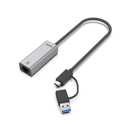 UNITEK ADAPTER USB-A/USB-C - RJ-45 2.5 GBIT, U1313C UNITEK ADAPTER USB-A/USB-C - RJ-45 2.5 GBIT, U1313C