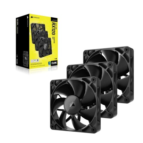 Corsair iCUE LINK RX120 Obudowa komputera Wentylator 12 cm Czarny 3 szt. Corsair iCUE LINK RX120 Obudowa komputera Wentylator 12 cm Czarny 3 szt.
