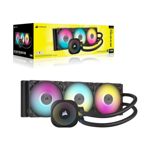 Corsair iCUE LINK TITAN RX RGB Procesor Chłodnica cieczy all-in-one 12 cm Czarny 1 szt. Corsair iCUE LINK TITAN RX RGB Procesor Chłodnica cieczy all-in-one 12 cm Czarny 1 szt.