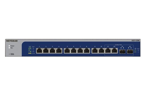 NETGEAR XS512EM Zarządzany L2 10G Ethernet (100/1000/10000) 1U Niebieski, Szary NETGEAR XS512EM Zarządzany L2 10G Ethernet (100/1000/10000) 1U Niebieski, Szary