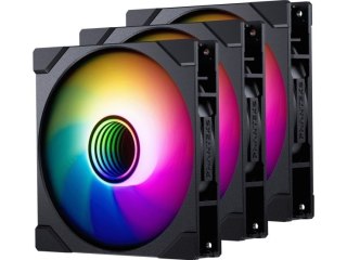 PHANTEKS M25 Gen2 PWM D-RGB Wentylator 3-pak - Odwrotne ostrze, 140mm,