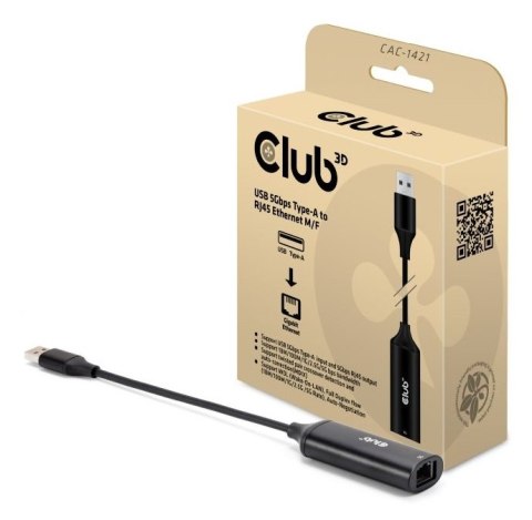 Adapter I/O USB do RJ45/M/F CAC-1421 CLUB3D Adapter I/O USB do RJ45/M/F CAC-1421 CLUB3D