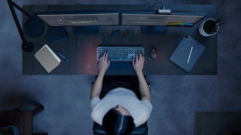 Klawiatura Logitech MX Keys S Uniwersalna RF Wireless + Bluetooth QWERTY Amerykański międzynarodowy Grafitowy
