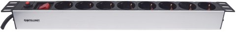 Intellinet 713986 rozdzielacz zasilania PDU 8 x gniazdo sieciowe 1U Aluminium, Czarny Intellinet 713986 rozdzielacz zasilania PDU 8 x gniazdo sieciowe 1U Aluminium, Czarny