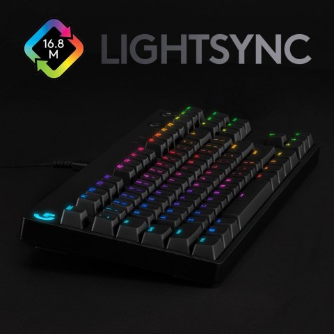 Klawiatura Logitech G915 LIGHTSPEED WRLS RGB MECH KB/GL CLICKY - CARBON US INTL