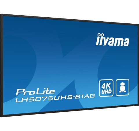 Monitor Iiyama ProLite LH5075UHS-B1AG - Przekątna 50" - Płaski ekran - 125.7 cm Monitor Iiyama ProLite LH5075UHS-B1AG - Przekątna 50" - Płaski ekran - 125.7 cm