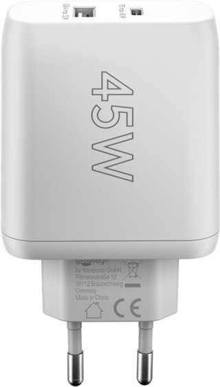 Goobay 65412 ładowarka do urządzeń przenośnych Słuchawki, Laptop, Smartfon, Tablet Biały Prąd przemienny Wewnętrzna