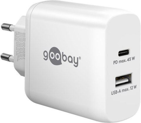 Goobay 65412 ładowarka do urządzeń przenośnych Słuchawki, Laptop, Smartfon, Tablet Biały Prąd przemienny Wewnętrzna Goobay 65412 ładowarka do urządzeń przenośnych Słuchawki, Laptop, Smartfon, Tablet Biały Prąd przemienny Wewnętrzna