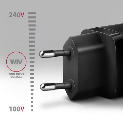 MOBILE CHARGER WALL USB 20W/2PORT BLACK ACU-PQ20 AXAGON MOBILE CHARGER WALL USB 20W/2PORT BLACK ACU-PQ20 AXAGON