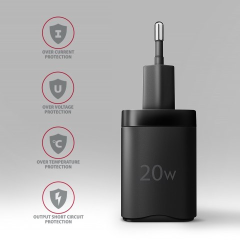 MOBILE CHARGER WALL USB 20W/2PORT BLACK ACU-PQ20 AXAGON MOBILE CHARGER WALL USB 20W/2PORT BLACK ACU-PQ20 AXAGON